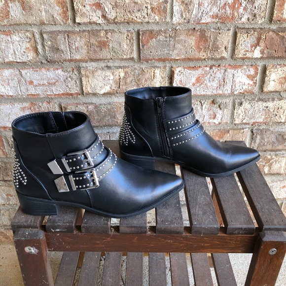 Pointed-Toe Studded Ankle Bootie - Picture 2 of 6